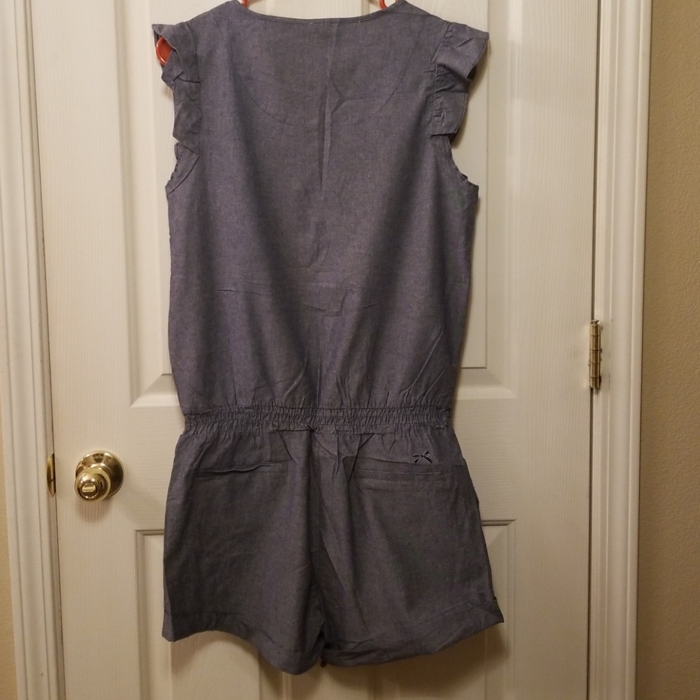 Women's Tommy girl blue chambray romper - Picture 8 of 8